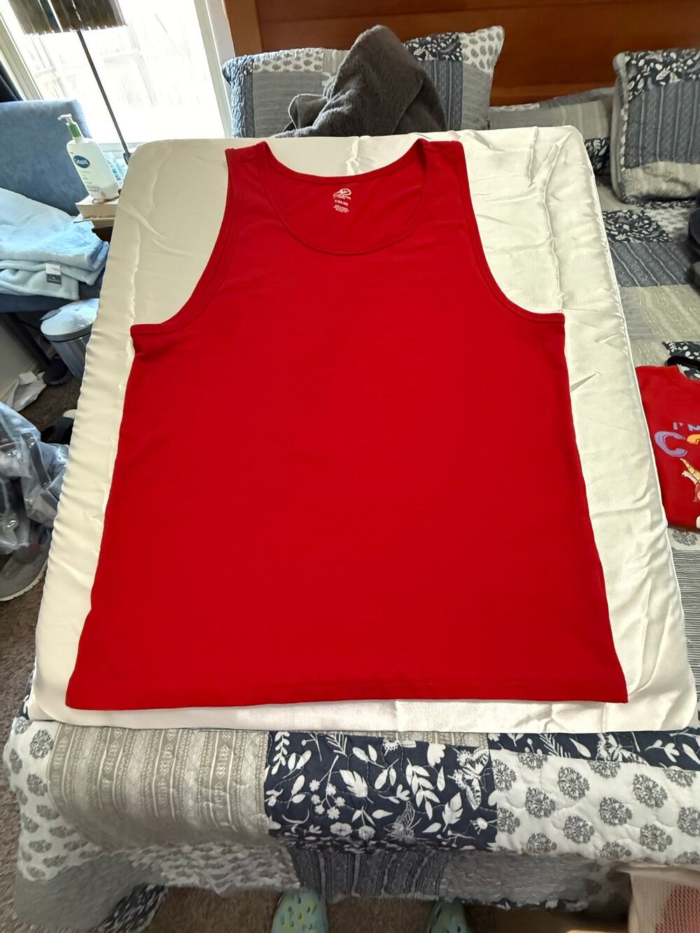 Athletic Men's Size Small Red Sleeveless Muscle Tank Top Shirt